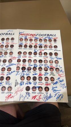 2026 Arizona Football Team Signed Roster Posters