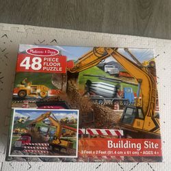 Melissa & Doug Floor Puzzle Building Site Trucks