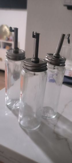 Glass Oil Dispensers Set of 3