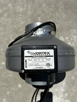 Vortex Inline Fan 120 AC 60 Hrz 100 Watts 6inch