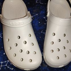 White Crocs. Size 12