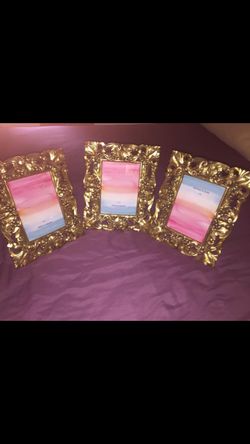 Gold picture frames