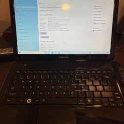 Toshiba Satellite Laptop PC with Charger 