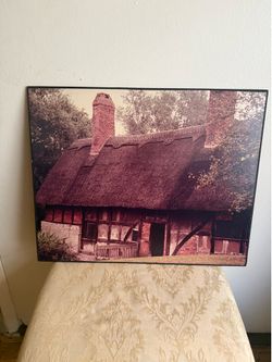 Vintage English Cottage Framed Photographic Wall Art - Cottagecore Decor