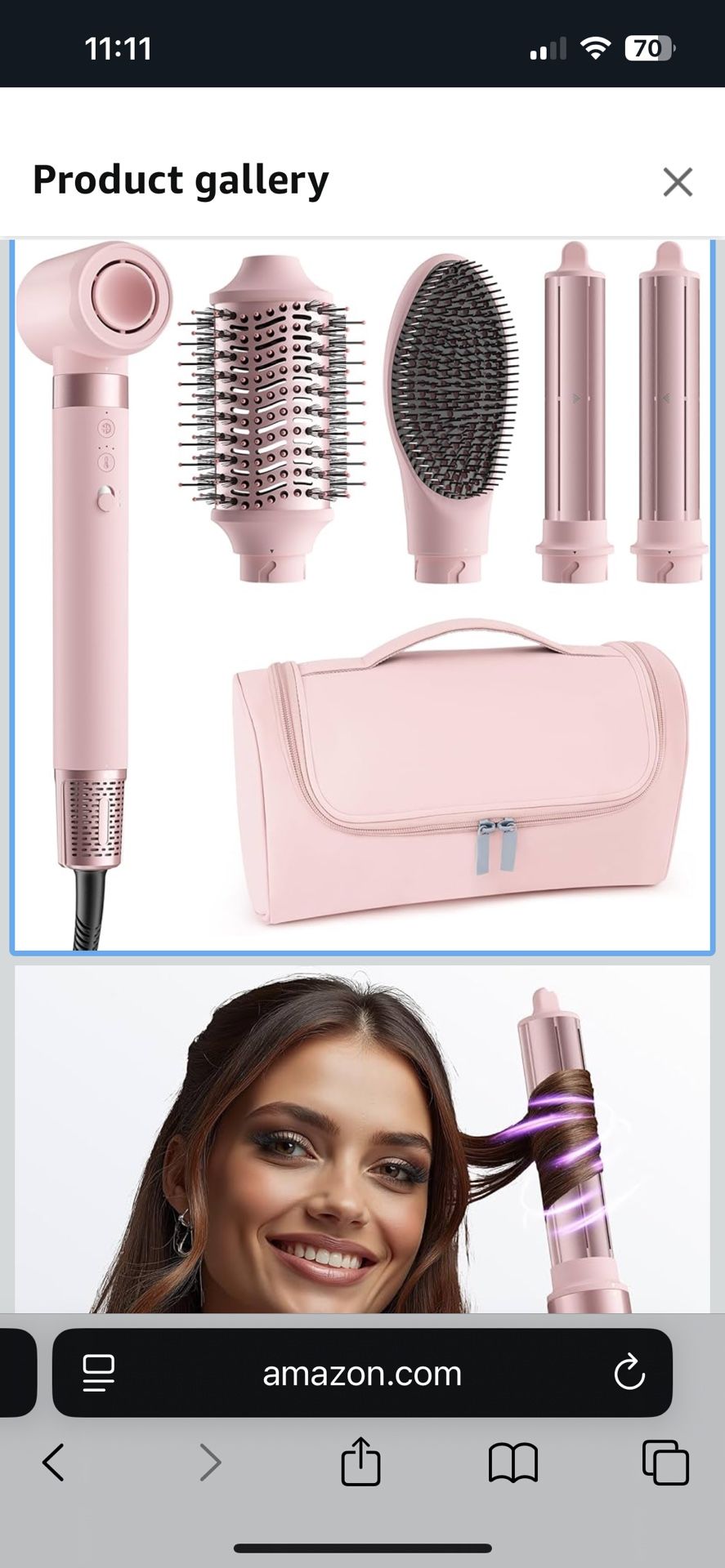 5 in 1 Hot Air Styler Wrap – High-Speed Hair Dryer Brush with Auto Wrap Curlers, Fast Drying & Frizz-Free Styling, No Heat Damage, Volumizing Brush wi