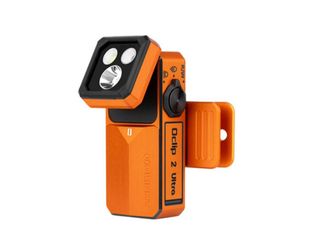 Oclip 2 Ultra Clip Flashlight 1 UV Floodlight, Red & Spotlight ORANGE