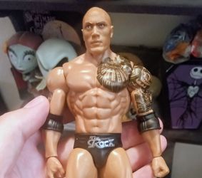 WWE The Rock (no facial hair) wrestling action figure