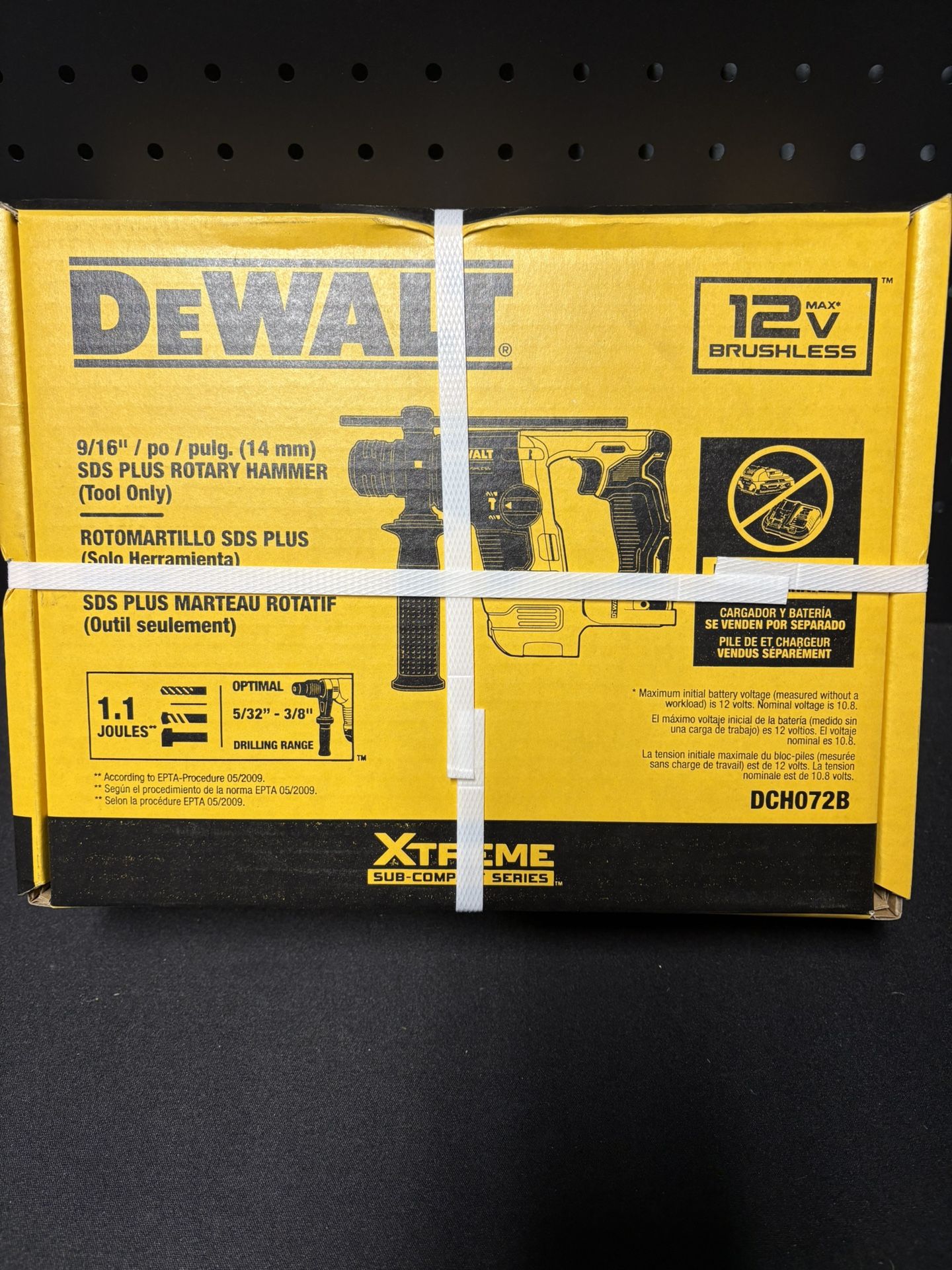 DeWalt 12 Volt Rotary Hammer Drill DCH072B Brand New