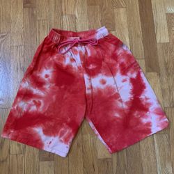 Womens Tie Dye Shorts Elastic Drawstring Waist 24 to 26 “ , Inseam 9”, Rise 12”