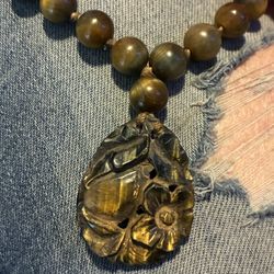 Vintage Tiger Stone Pendant 