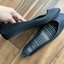 Womens Flats Black Shoes 