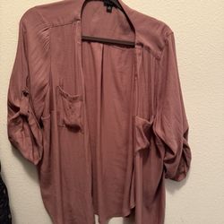 Torrid Blush Button Up