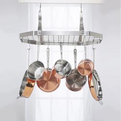 Metal Hanging Pot Rack (Retail $160)