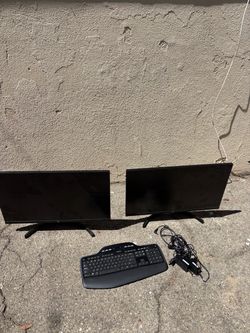 28” 16:18 LG   Dual- up monitors w/ key board and wiring