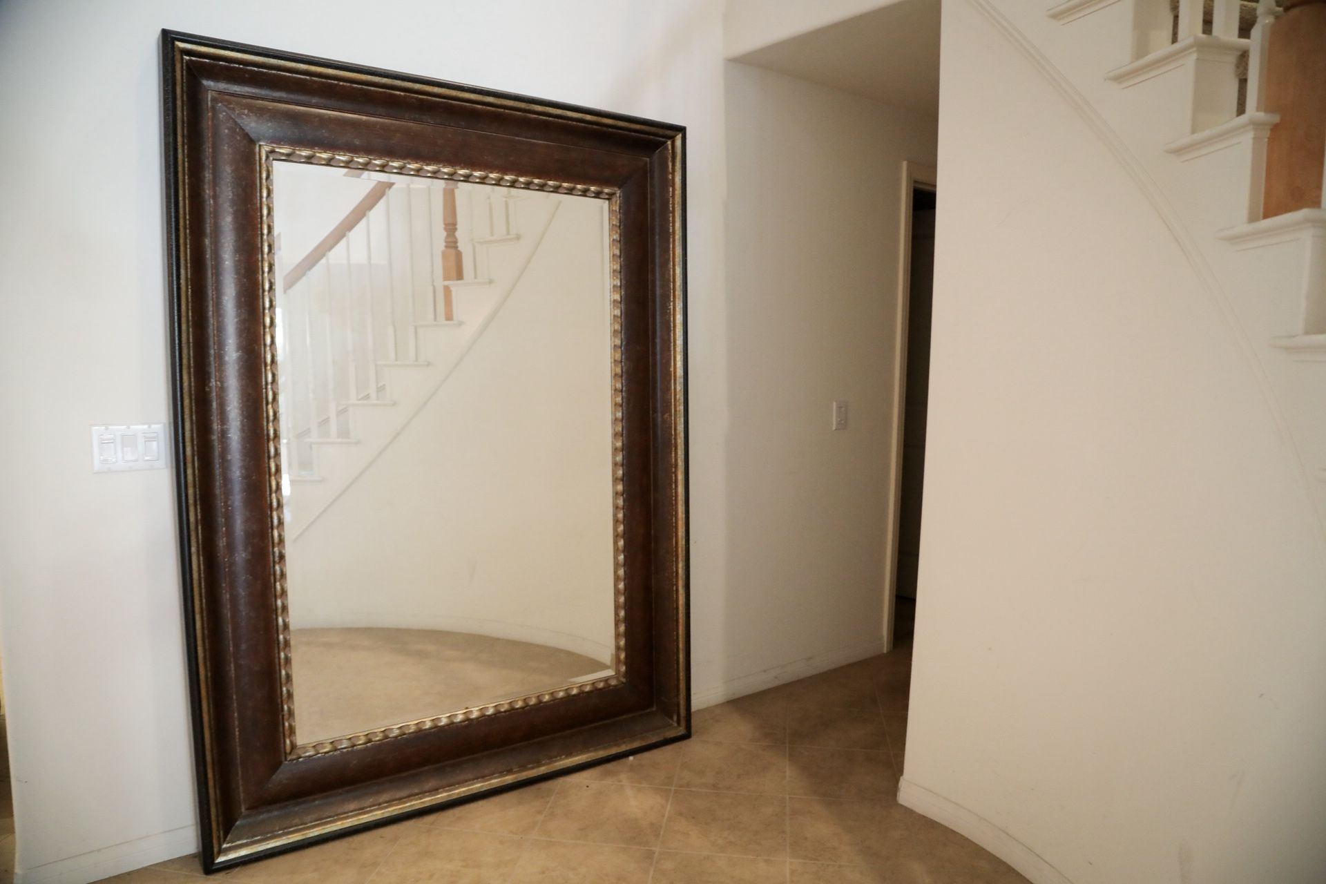 Oversized Traditional Wood-Framed Floor Mirror
