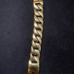 cuban gold plated bracelet