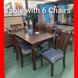 🥰 Dining Table with 6 Chairs