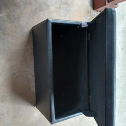 Black Ottoman Storage Chest Footrest