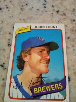Vintage 1980 baseball/ Robin yount/ Brewers/ shortstop/ card # 265