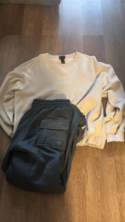 White h&M  shirt with FB sweats