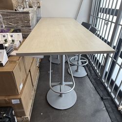 Premium Commercial grade Counter Height Table (84”x33”) plus 6 stools