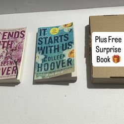   Colleen Hoover Book Set – It Ends With Us & It Starts With Us (Bundle)  Plus Surprise Gift 🎁 Book For The Holidays 