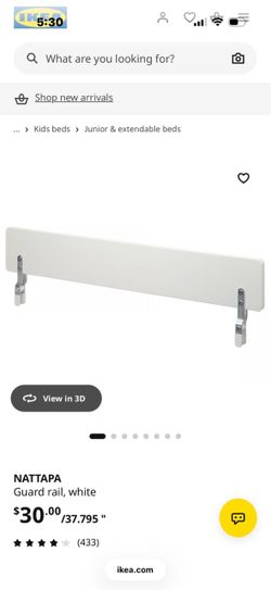 Toddler bed safety bar from IKEA