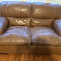 Ashley Leather Loveseat 