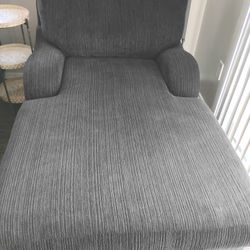 Chaise Lounge, Charcoal Grey