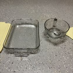 Princess House Fantasia Pressed Glass Bakeware Set