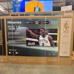 100” Hisense mini led 4k her tv 