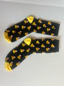 Halloween Candy Corn Novelty Socks