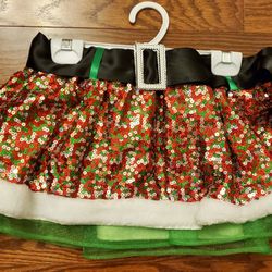 Claire's Sequin Christmas Tutu Skirt. Size L.