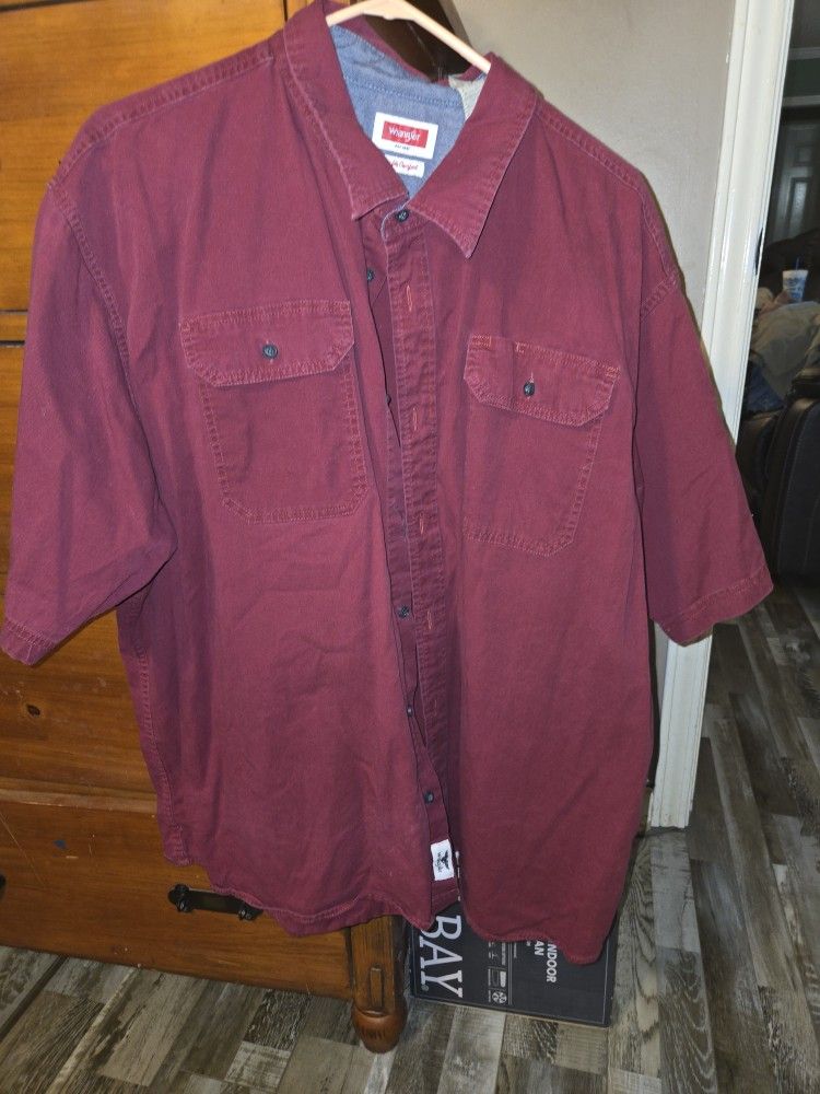 Mens Wrangler Short Sleeve Shirt