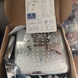 Rain shower head with handheld head