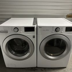 MUST PICK UP • SUPER NICE!!! LG 27” ULTRA CAPACITY Front Loading Washer & Dryer Set!
