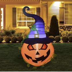5 FT Halloween Inflatables Outdoor Pumpkin