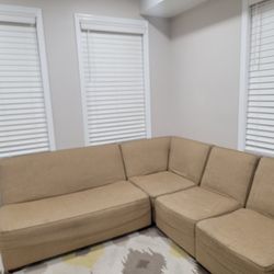 Beige Sectional Couch 