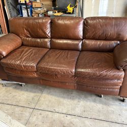 Leather Sofa - Brown