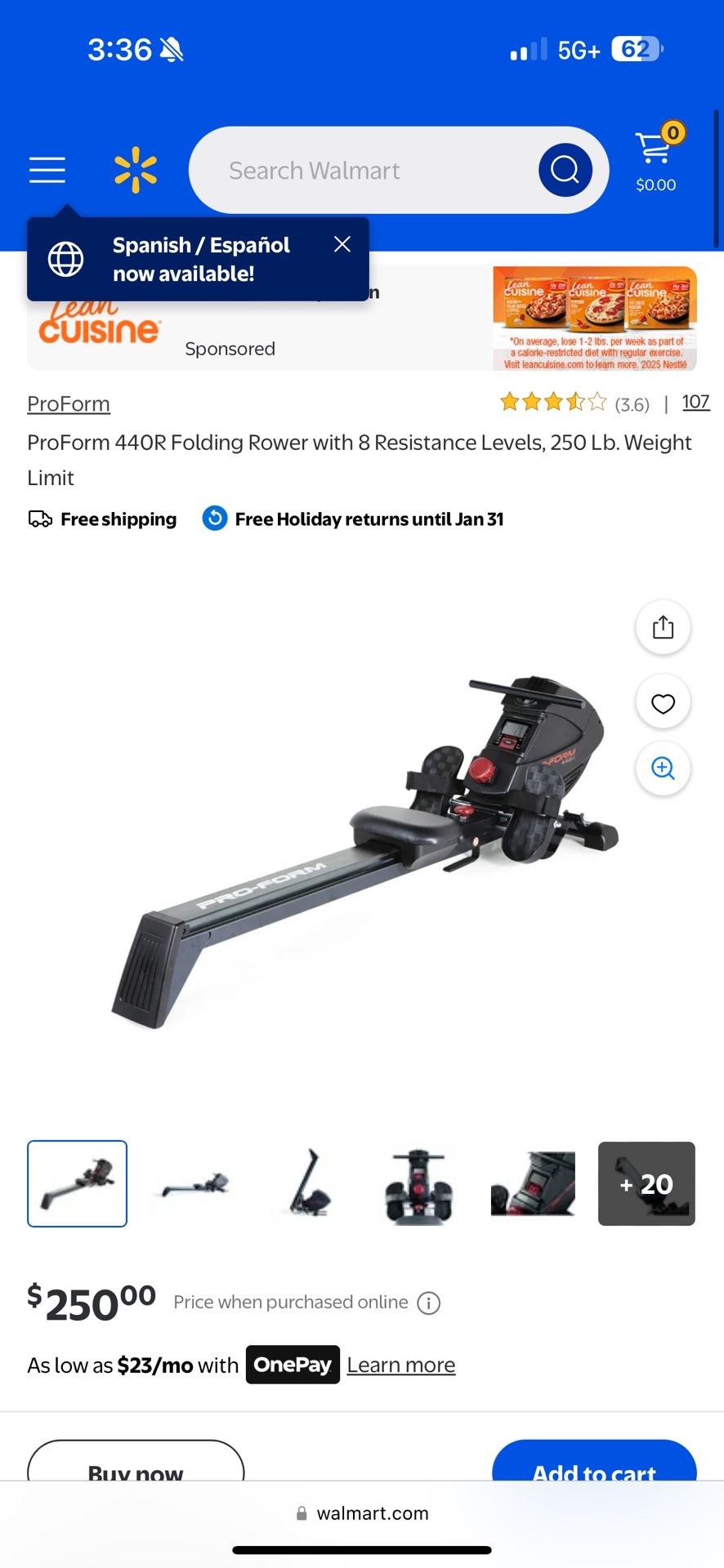 Pro-form 440r Rowing Machine