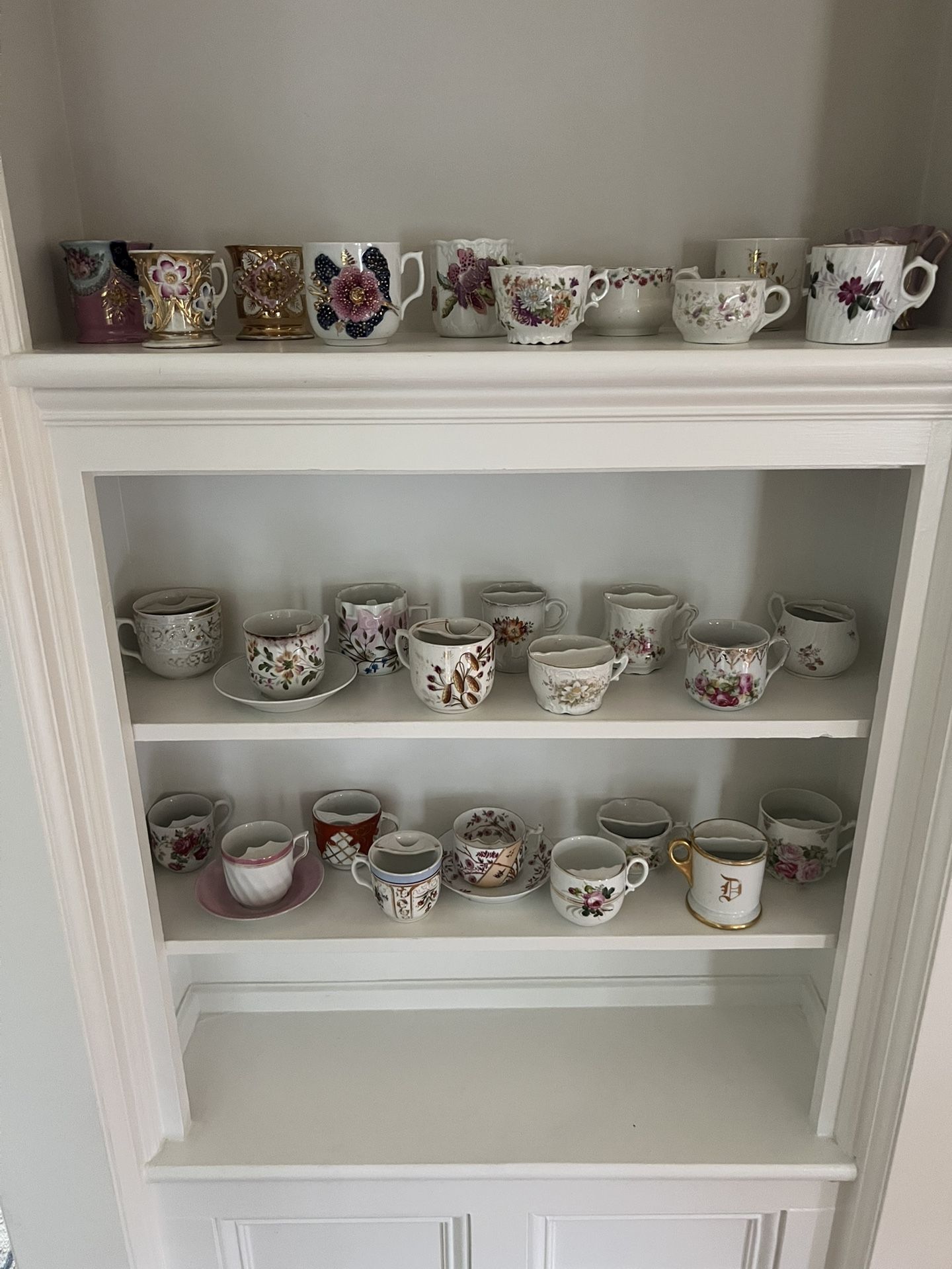 Set of Beautiful and Various Mustache Cups in Excellent Condition 27 at $5 each or all for one discounted price Smoke and pet free household