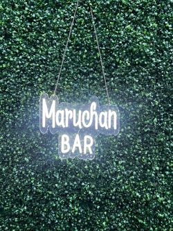 Maruchan bar neon sign