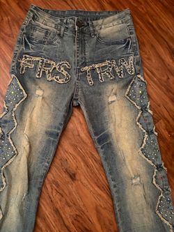 Rhinestone Denim Jeans