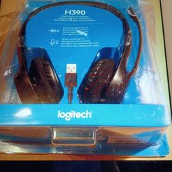 LOGITECH H390 USB HEADSET WITH NOISE CANCELLING MIC  NEW