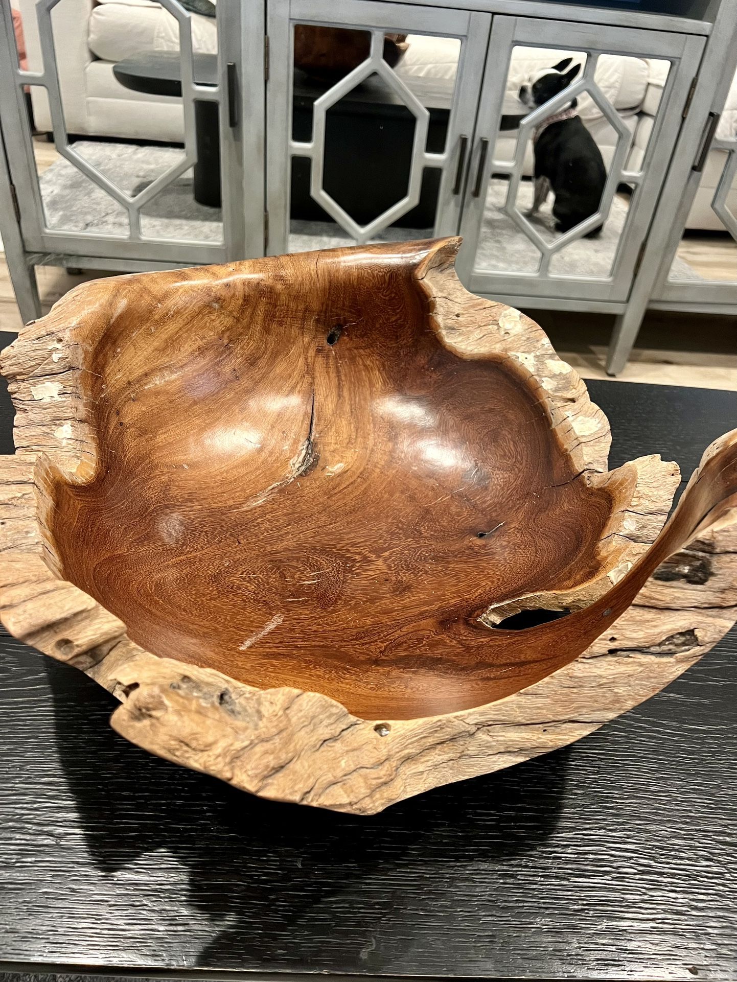 Wooden Large Heavy Bowl By Arturo Solano