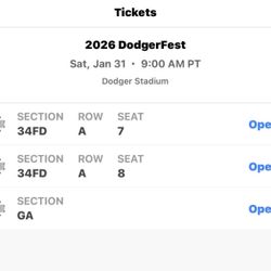 DODGER FEST TICKETS