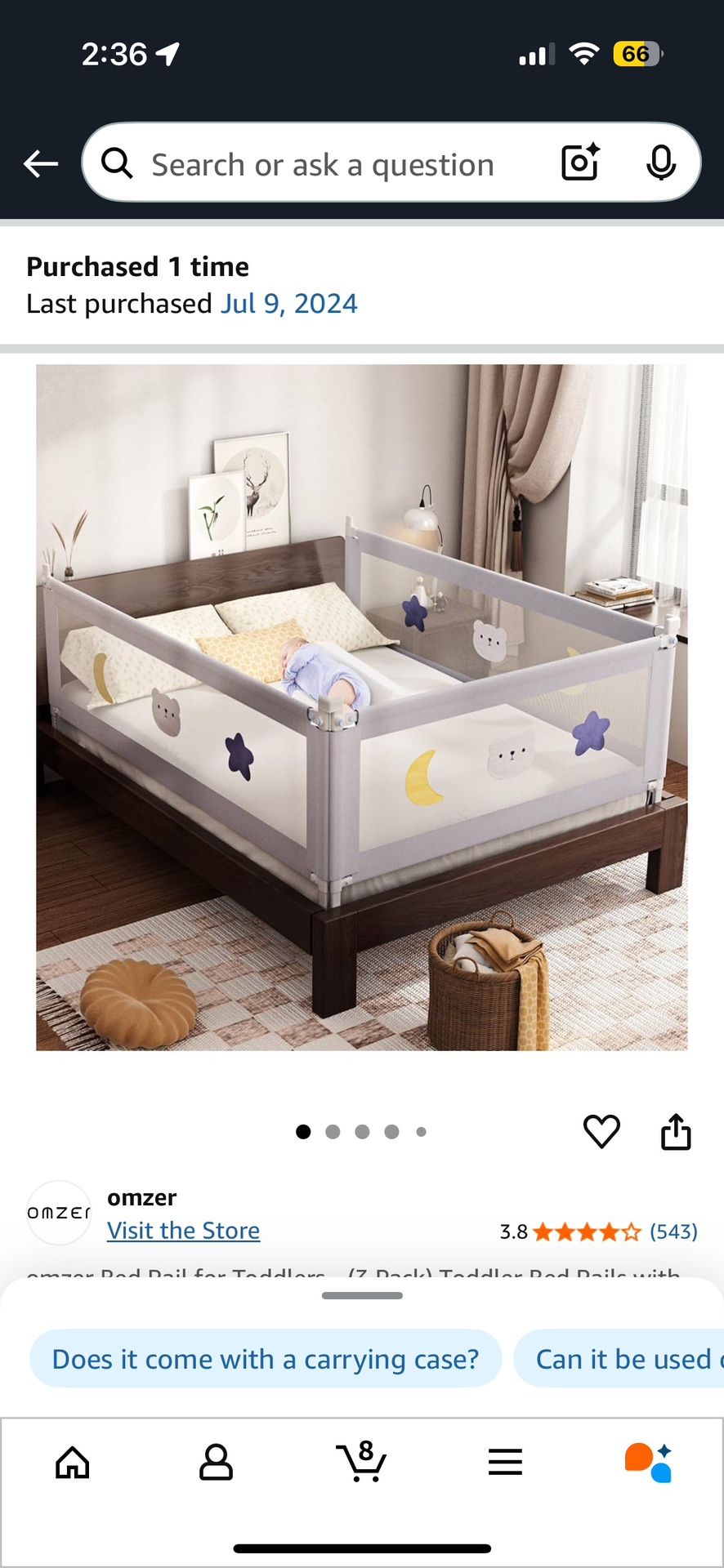 King Bed rails For Baby/toddler