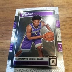 2017-18 De'Aaron fox Optic Donruss Rookie card