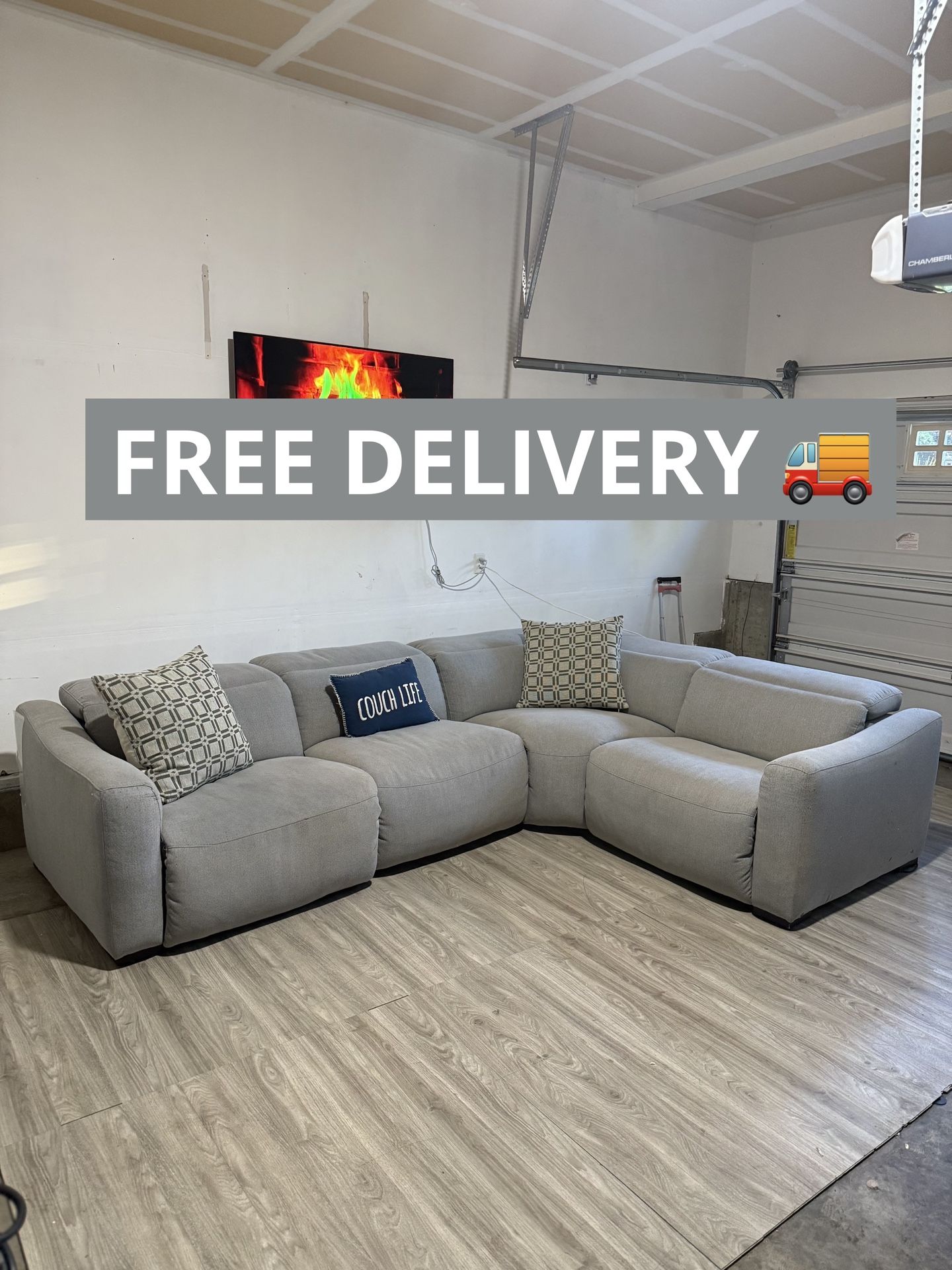 Gray Modular Sectional Couch 🛋️- FREE DELIVERY 🚚