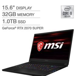 NEW MSI Gaming Laptop GE66 10SFS 15.6"- Intel Core i7 - 32GB Memory - NVIDIA GeForce RTX 2070 SUPER - 1TB SSD - Titanium Blue-Black